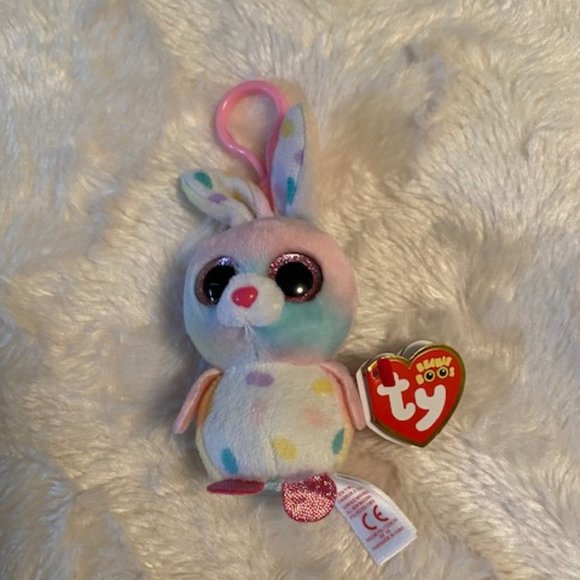 Ty Beanie Boo's Plush Pastel Easter Bunny Bubby NWT - Picture 2 of 6